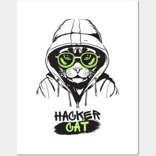 Hacker Cat: Pawsitively Witty Hacks Posters and Art